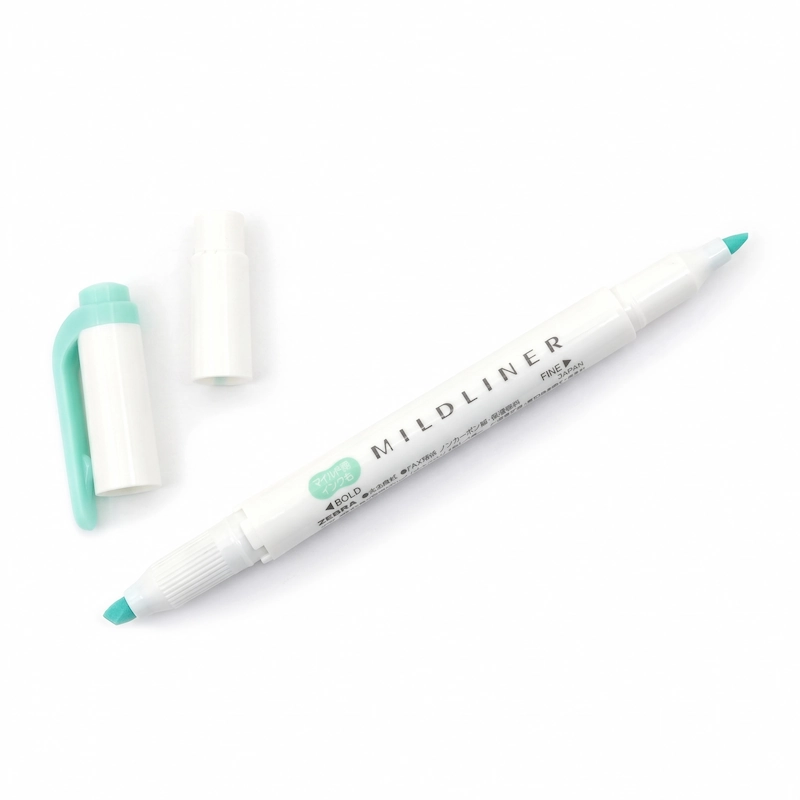Zebra Mildliner Green dual tip highlighter