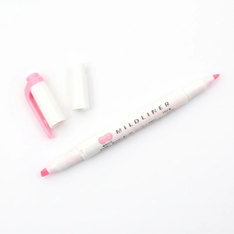 Zebra Mildliner Pink dual tip highlighter